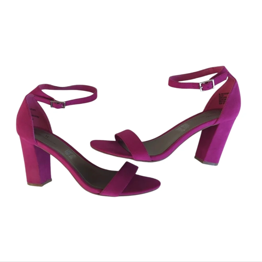 Worthington Beckwith Block Heel Open Toe Sandals 8 Fuchsia Pink - Picture 6 of 16